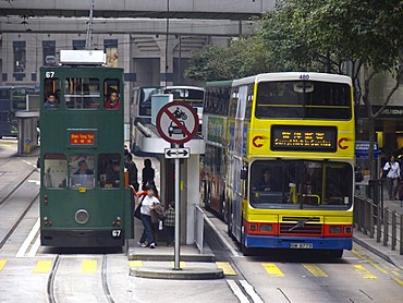 Double decker bus, Central District, Hongkong, China, Asia