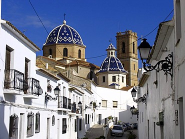 The wellknown church La Mare de Deu del Consol, old town, Altea, Spain