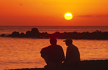 Sunset in La Playa, Valle Gran Rey, La Gomera, Canary Islands, Spain