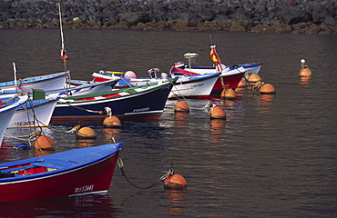 The harbour in Vueltas, Valle Gran Rey, La Gomera, Canary Islands, Spain