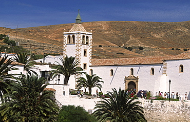 View at Betancuria and the Iglesia Santa Maria, Fuerteventura, Canary Islands, Spain