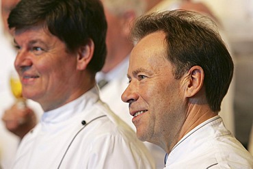 Harald Wohlfahrt and Dieter Mueller, from left, Award-giving ceremony of the Gastronomy Culture Award