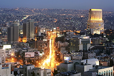 JOR, Jordan, Amman: City Center, Business district, Zahran district. Al Hussein Bin Ali Street, Jebel Amman. |