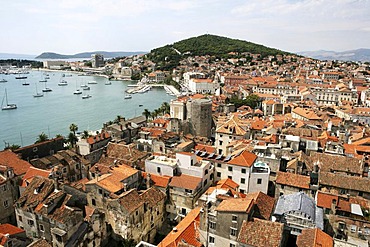 View from the tower of the cathedral, Split, Middle Dalmatia, Croatia