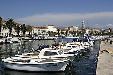 Old part of town, port, Split, Middle Dalmatia, Croatia