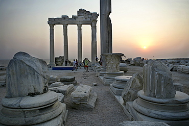 TUR Turkey Side Turkish riviera coast. Ruins of the Apollon Temple