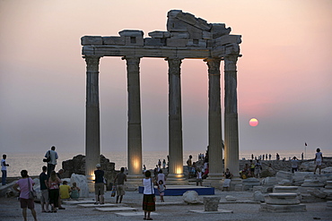 TUR Turkey Side Turkish riviera coast. Ruins of the Apollon Temple