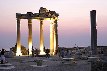 TUR Turkey Side Turkish riviera coast. Ruins of the Apollon Temple