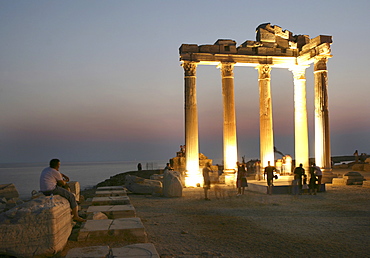 TUR Turkey Side Turkish riviera coast. Ruins of the Apollon Temple