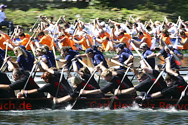 DEU Germany Muelheim Dragon boat race on the river Ruhr