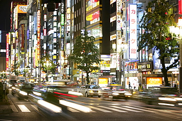 Neon signs, entertainment and shopping area at Shinjuku Subnade Street, Shinjuku district, Tokyo, Japan, Asia