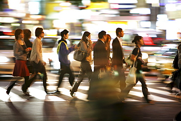 Entertainment and shopping area at Shinkuju Dori Street, Shinjuku district, Tokyo, Japan, Asia