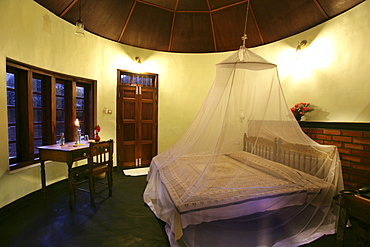 Hotel room, Somatheeram Ayurveda Resort, traditional Ayurvedic medicine spa resort, Trivandrum, Kerala, India, Asia