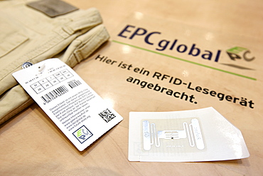 RFID, Radio-frequency identification, clothing tags, Galeria Kaufhof department store, Essen, North Rhine-Westphalia, Germany