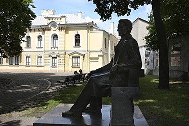 Sculpture in front of the former Presidential Palace, Kaunas, Lithuania, Baltic States, Northeastern Europe