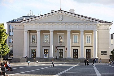 City Hall and City Hall Square in the historic city centre of Vilnius, Lithuania, Baltic States, Northeastern Europe