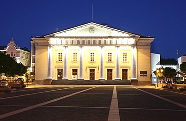 City Hall and City Hall Square in the historic city centre of Vilnius, Lithuania, Baltic States, Northeastern Europe