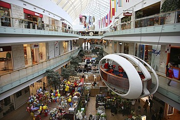 Europos Centre interior view, a shopping complex, office buildings, business district, and recreation and entertainment area in Vilnius, capital of Lithuania, Baltic States, North East Europe