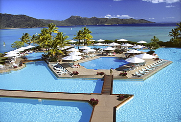 Freshwater swimming pool on Hayman Island, Whitsunday Islands, Queensland, Australia