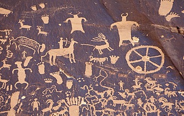 USA, United States of America, Utah: Newspaper Rock, Canyonland National Park.