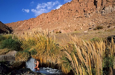 CHL, Chile, Atacama Desert: the hot springs of Puritama, 3000 metres high.