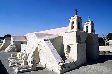 CHL, Chile, Atacama Desert: the oldest church of Chile, Chiu Chiu.