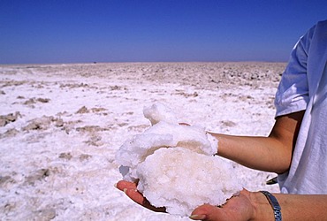 CHL, Chile, Atacama Desert: salt lake Salar de Atacama.