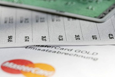 DEU, Germany : Monthly credit card invoice. Symbolic photo economy