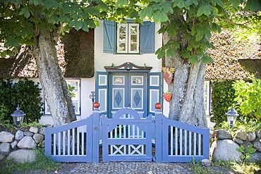 Entrance door of a traditional friesian building, Keitum, Sylt, Germany