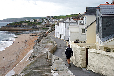 Houses at the coast of Porthleven, Cornwall, Great Britain