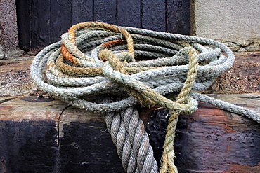 Old ropes at the Lizard, Cornwall, UK.