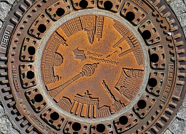 Manhole cover in Berlin, Germany