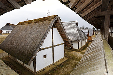 Open-air museum Heuneburg, reconstruction of a celtic settlement, Herbertingen-Hundersingen, Riedlingen, Upper Schwabia, Baden-Wuerttemberg, Germany, Europe