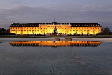 Baroque castle Ludwigsburg, garden view, Baden-Wuerttemberg, Germany