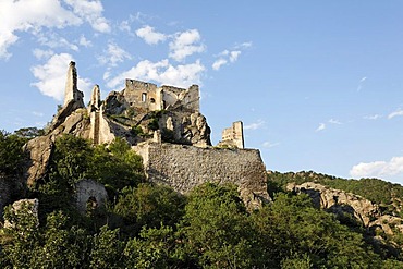 Ruin Duernstein, rock landscape, Wachau, Lower Austria, Austria