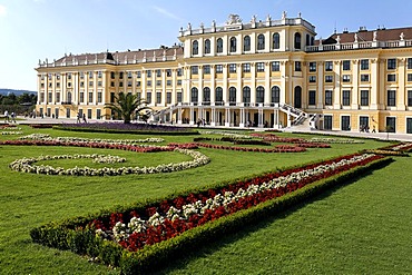 Castle Schoenbrunn, view from the castle grounds, Vienna, Austria