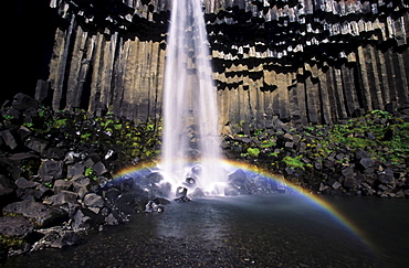 Svartifoss Waterfall, Iceland, Atlantic Ocean