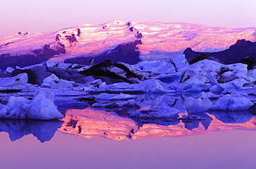 Icebergs, Joekulsarlon, Iceland, Atlantic Ocean