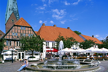 Market square, Eutin, Schleswig-Holstein, Germany, Europe