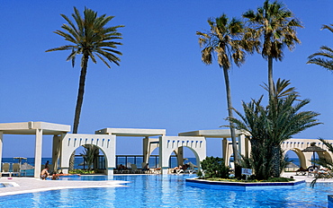 Swimming pool, Zita Resort Hotel, Zarzis, Djerba, Tunisia, Africa