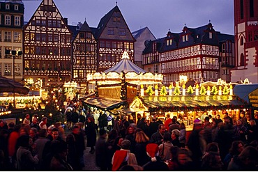 Christmas market at the Roemer, Frankfurt, Hesse, Germany, Europe