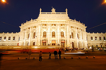 Burgtheater (Burg Theatre) in the evening, Vienna, Austria