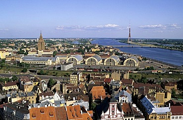 Panorama with Daugava River, Riga, Latvia, Baltic States