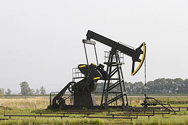 Oil hoist frame on the island of Usedom, Mecklenburg-Western Pomerania, Germany