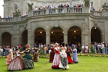 Dancing gruop Bad Bocklet, Rakoczi Festival, Bad Kissingen, Rhoen, Lower Franconia, Bavaria, Germany, Europe