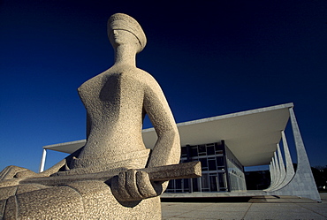 Lady Justice sculpture, Brasilia, Distrito Federal, Brazil, South America