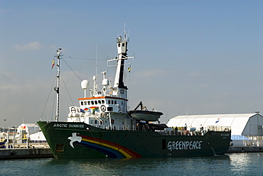 Greenpeace ship "Arctic Sunrise" in the port of Valencia, Spain