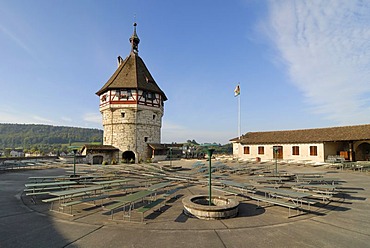 Schaffhausen - the tower from the munot castle - Switzerland, Europe.