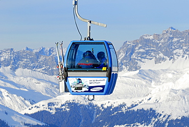 Ski-lift on the top of Parsenn - Davos, Canton of Graubuenden, Switzerland, Europe.