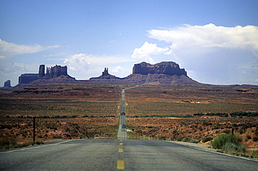 Highway going through Monument Valley, Southwest USA